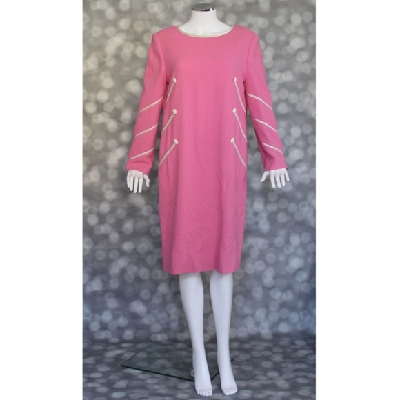 🌟Vintage🌟 1960's Galanos Mid Mod Crepe Dress - Picture 3 of 7